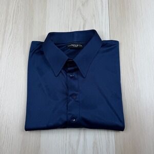 Collars & Co. Mens Blue Performance Golf Classic Dress Collar Polo Shirt Size XL